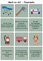 Vorschau - Arbeitsblätter - Merk es dir Feuerwehr (schwer) - DaZ/DaF, Deutsch (Klasse 1 bis 4) - Seite 2
