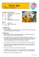 Vorschau - Arbeitsblätter - Rezept Sticky Rice mit Mango und Kokosnusssauce - Seite 1