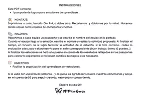 Vista previa - Para docentes: organización, planificación y formación - PASAPORTE DE LOGROS ESTACIONES DE APRENDIZAJE - página 2