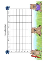 Vorschau - Mal- und Bastelvorlagen - Wombatklasse Stundenplan Klassentier Wombat - Seite 2