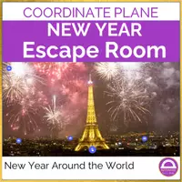 anteprima - Esercizi - Capodanno nel al mondo Piano cartesiano Escape Room 🇬🇧 - Pagina di copertina