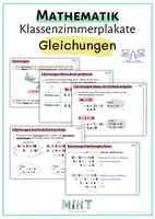 Vorschau - Poster - Klassenzimmerplakate zu Gleichungen - Deckblatt