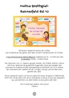 Vorschau - Spiele - Mathe Brettspiel "Zehnerfeld Klasse 1": Mathematik Klasse 1 | Mathe Spiele Klasse 1 | Ergänzen auf 10 - Seite 1