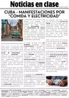 Aperçu - Feuilles d'exercices - Noticias en clase - Cuba - Pénurie et protestations - Texte et exercices - Page 1
