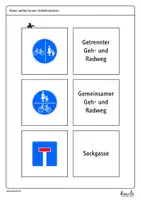 Vorschau - Bildkarten - Zuordnungsspiel Verkehrszeichen für Fußgänger - Seite 2
