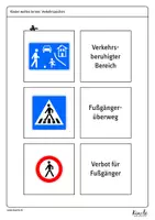 Vorschau - Bildkarten - Zuordnungsspiel Verkehrszeichen für Fußgänger - Seite 3