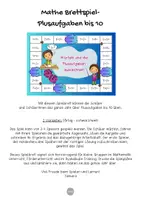 Vorschau - Arbeitsblätter - Doppelpack "Brettspiel + Spiel- & Rätselmatte Plusaufgaben ZR 10" | Mathematik Klasse 1 | Mathe Spiele Klasse 1 | Addition bis 10 - Seite 2