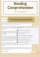 Vorschau - Arbeitsblätter - The Annual School Fair - Reading Comprehension (6. Klasse) - Deckblatt