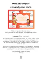 Vorschau - Mal- und Bastelvorlagen - Doppelpack "Brettspiel + Spiel- & Rätselmatte Minusaufgaben ZR 10" | Mathematik Klasse 1 | Mathe Spiele Klasse 1 | Anfangsunterricht - Seite 2