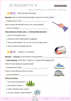 Vorschau - Stationenlernen - GR Konjunktiv 2 kurze und bündige Theorie & Übungen PDF - Seite 2