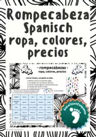 Vorschau - Arbeitsblätter - Rompecabeza - ropa, colores, precios - Deckblatt