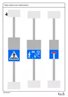 Vorschau - Mal- und Bastelvorlagen - Bastelbogen Verkehrszeichen – Verkehrserziehung - Seite 2