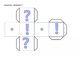Vorschau - Spiele - Satzzeichen Würfelspiel für die ganze Klasse Freebie - Seite 1