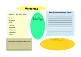 Vorschau - Mal- und Bastelvorlagen - Materialpaket Steckbriefe - Seite 1