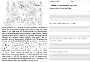 Vorschau - Arbeitsblätter - Leseverstehen zum Wimmelbild "Im Straßenverkehr" - Seite 2