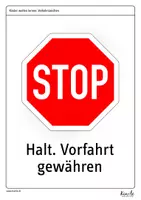 Vorschau - Präsentationen/Tafelbilder - Tafelmaterial Verkehrszeichen – Passend zur Fahrradprüfung - Seite 1