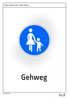 Vorschau - Präsentationen/Tafelbilder - Tafelmaterial Verkehrszeichen – Für Fußgänger - Seite 1