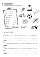 Vorschau - Arbeitsblätter - Arbeitsblätter - le verbe faire - Deckblatt