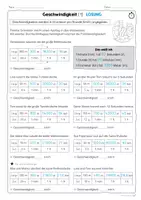 Vorschau - Arbeitsblätter - Sachsituation: Geschwindigkeit / Sachrechnen 4. Klasse - Seite 2