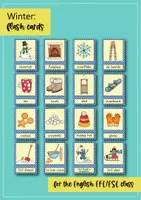anteprima - Flashcard - Winter: Flash Cards / Carte illustrate e con parole (Inglese) - Pagina 2