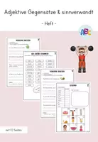 Vorschau - Arbeitsblätter - Adjektive (Gegensätze & Synonyme) : Materialpaket - Seite 1