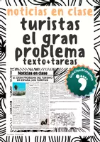 Vorschau - Arbeitsblätter - Noticias en clase - turistas - el gran problema (texto y tareas), turismo, Barcelona - Deckblatt