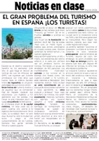 Vorschau - Arbeitsblätter - Noticias en clase - turistas - el gran problema (texto y tareas), turismo, Barcelona - Seite 1