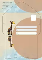 Vorschau - Mal- und Bastelvorlagen - Briefpapier und Briefumschläge "Giraffe" (4 Lineaturen) - Seite 3