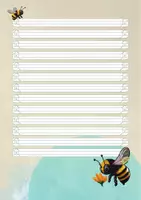 Vorschau - Arbeitsblätter - Briefpapier und Briefumschläge "Hummel" (4 Lineaturen) - Seite 2
