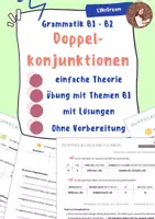 Vorschau - Arbeitsblätter - Doppelkonjunktionen/zweiteilige Konnektoren-Theorie Übungen - Deckblatt