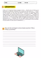 Vorschau - Arbeitsblätter - HTML Arbeitsblätter: Aufgaben, Lückentext + Lösungen - Seite 2