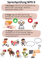 Vorschau - Arbeitsblätter - Sprechprüfung Französisch Jahrgang 6 Material - Seite 1