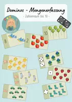 Vorschau - Stationenlernen - Dominos - Mengenerfassung (ZR bis 10) - Deckblatt