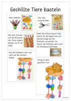 Vorschau - Mal- und Bastelvorlagen - Sommer/Frühling Basteln: Lustige gechillte Tiere Bastelvorlage / Sommer Kunstprojekt #edukiaustria - Seite 2