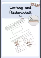 Vorschau - Test - Umfang und Flächeninhalt Lernstandserhebung - Deckblatt