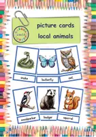 Vorschau - Bildkarten - picture cards local animals A4 & A5 - Deckblatt