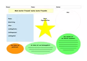 Vorschau - Mal- und Bastelvorlagen - Materialpaket Steckbriefe - Deckblatt