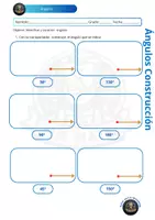 Vista previa - Hojas de trabajo - fichas para el estudio de ángulos - página 2