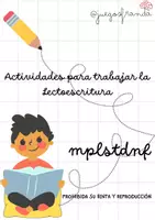 Vista previa - Hojas de trabajo - CUADERNILLO PARA TRABAJAR LA LECTOESCRITURA - Portada