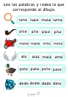 Vista previa - Hojas de trabajo - CUADERNILLO PARA TRABAJAR LA LECTOESCRITURA - página 3