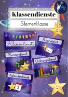 Vorschau - Mal- und Bastelvorlagen - Sternenklasse - Klassendienste - Deckblatt
