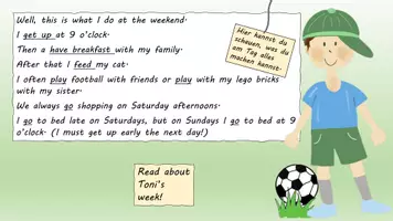 Vorschau - Präsentationen/Tafelbilder - interaktives Pdf Simple Present and daily routines Einführung - Seite 2