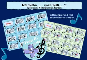 Vorschau - Arbeitsblätter - Ich habe ..., wer hat...? - Spiel zum Notennamen lernen - Seite 1