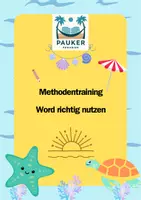 Vorschau - Arbeitsblätter - Methodentraining: Word richtig nutzen - Deckblatt