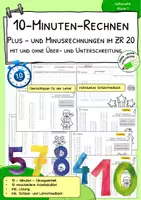Vorschau - Arbeitsblätter - Rechentraining - ZR 20 - Plus und Minus MIT und OHNE Über- und Unterschreitung - Deckblatt