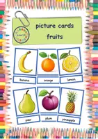 Vorschau - Spiele - Materialpaket "fruits" - Tafelkarten in A4 & A5 + 4 Spiele - Deckblatt