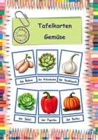 Vorschau - Bildkarten - Tafelkarten Gemüse in A4 und A5 - Deckblatt