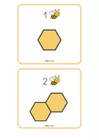 Vista previa - Hojas de trabajo - Tarjetas Numeración con abejas - página 1