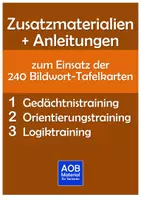 Vorschau - Arbeitsblätter - Zusatzmaterialien und Anleitungen für die Trainings 1 bis 3 mit Bildwort-Tafelkarten - Deckblatt
