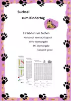 Vorschau - Anderer Materialtyp - Suchsel Kindertag - Deckblatt